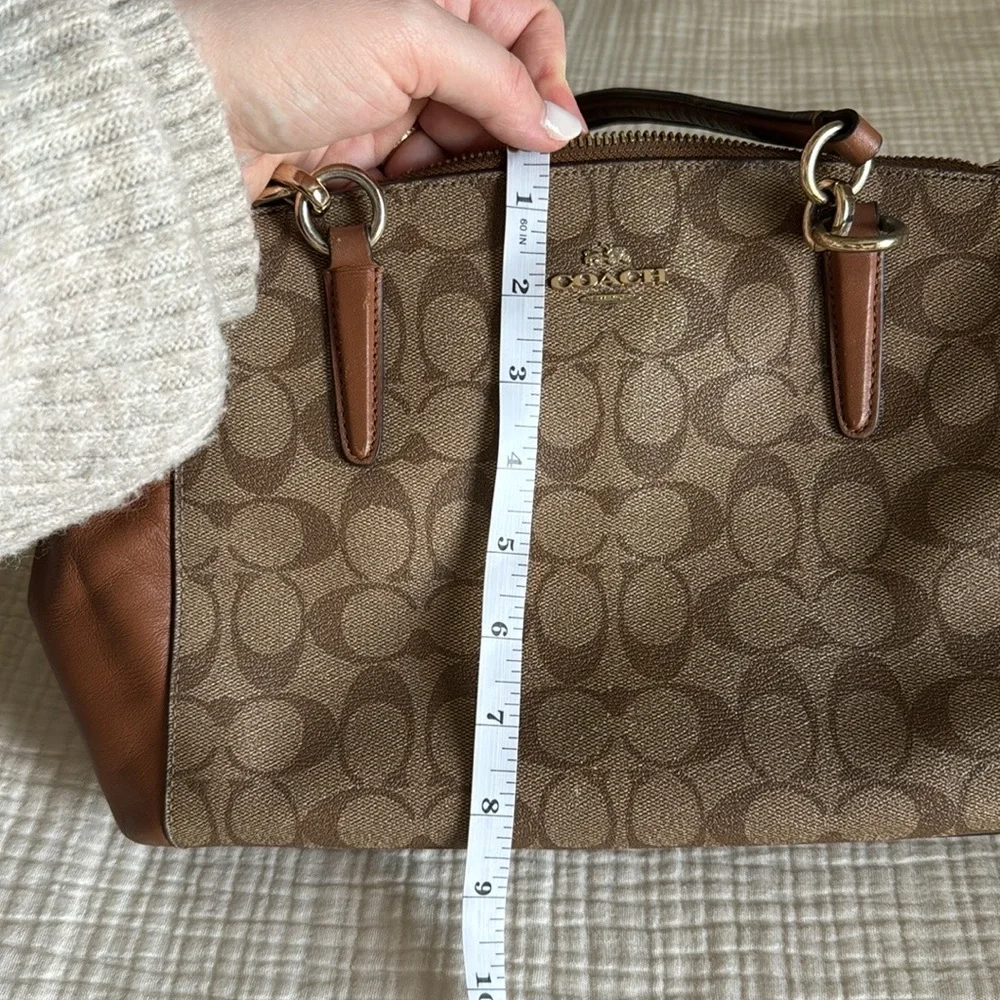 Coach Christie Carryall Signature Khaki Brown - Picture 7 of 17